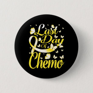 Laatste dag van Chemo Childhood Cancer Awareness B Ronde Button 5,7 Cm
