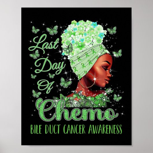 Laatste dag van chemo galwegkanker bewustzijn poster (Voorkant)