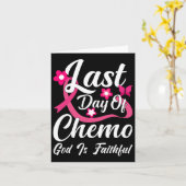 Laatste dag van Chemo God is trouw Kaart (Gele Bloem)