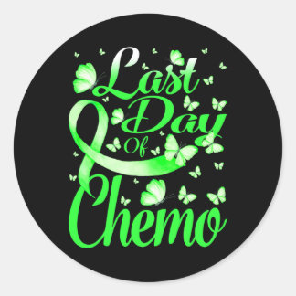 Laatste dag van chemo herseninvaliditeit bewustzij ronde sticker