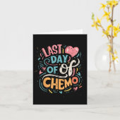Laatste dag van chemo lymfoom bewustzijn kaart (Gele Bloem)