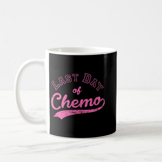 Laatste dag van chemo - Roze borstkankerbestrijder Koffiemok (Links)