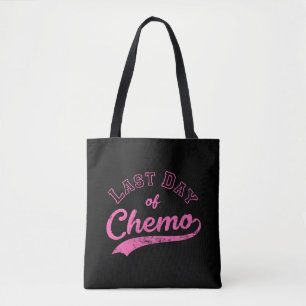 Laatste dag van chemo - Roze borstkankerbestrijder Tote Bag