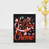 Laatste dag van Chemo RSD CRPS Awareness Butterfly Kaart (Gele Bloem)