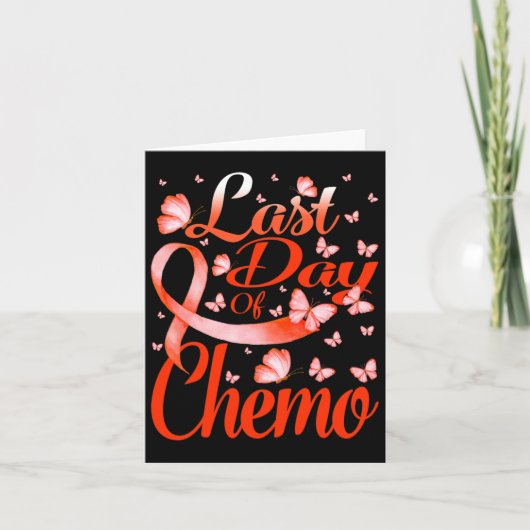 Laatste dag van Chemo RSD CRPS Awareness Butterfly Kaart (Voorkant)