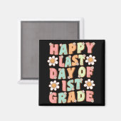 Laatste Dag Van De 1e Klas Schattige Groovy Eerste Magneet (Voorkant / Achterkant)
