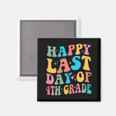 Laatste dag van de 4e klas laatste schooldag groov magneet (Voorkant / Achterkant)