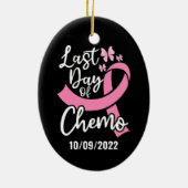 Laatste dag van de Aangepaste datum van de Chemo B Keramisch Ornament (Achterkant)