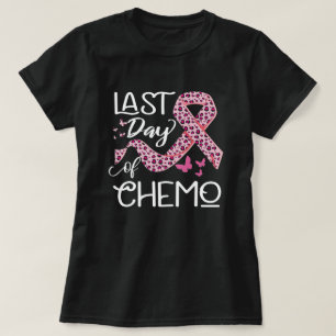Laatste dag van de chemo - Roze lintlint T-shirt