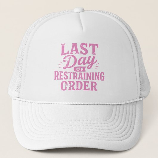 Laatste Dag Van De Contactverbod Roze Print Trucker Pet (Voorkant)