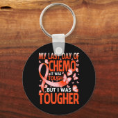 Laatste dag van de dag Chemo Leukemie Awareness Bu Sleutelhanger (Voorkant)