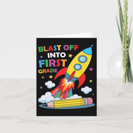 Laatste dag van de eerste klas van de school kaart (Voorkant)