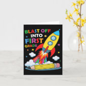 Laatste dag van de eerste klas van de school kaart (Gele Bloem)