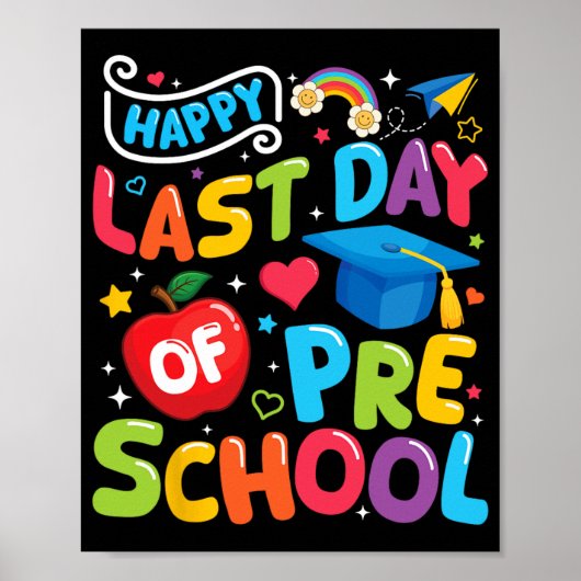 Laatste dag van de kleuterschool Pre-K Leraar Stud Poster (Voorkant)