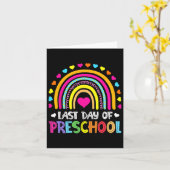 Laatste dag van de kleuterschool Rainbow Afstudere Kaart (Gele Bloem)