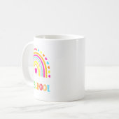Laatste dag van de kleuterschool Rainbow Afstudere Koffiemok (Voorkant links)
