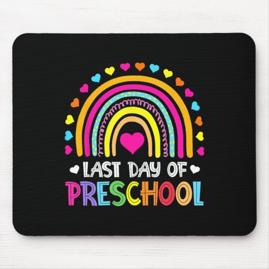 Laatste dag van de kleuterschool Rainbow Afstudere Muismat (Voorkant)