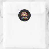 Laatste dag van de kleuterschool Rainbow Afstudere Ronde Sticker (Tas)