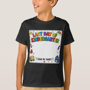 Laatste dag van de kleuterschool - teken mijn shir t-shirt