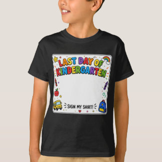 Laatste dag van de kleuterschool - teken mijn shir t-shirt