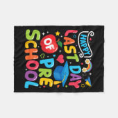 Laatste Dag Van De Preschool Pre-k Leraar Student Fleece Deken (Voorkant (Horizontaal))