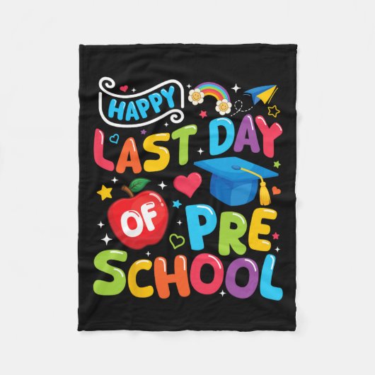Laatste Dag Van De Preschool Pre-k Leraar Student Fleece Deken (Voorkant)