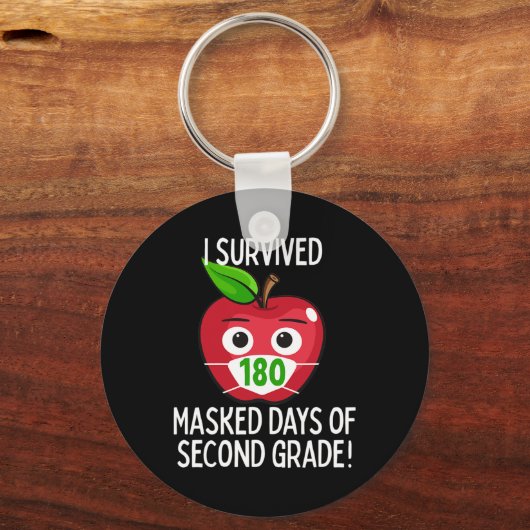 Laatste dag van de school 180 gemaskerde dagen van sleutelhanger (Voorkant)
