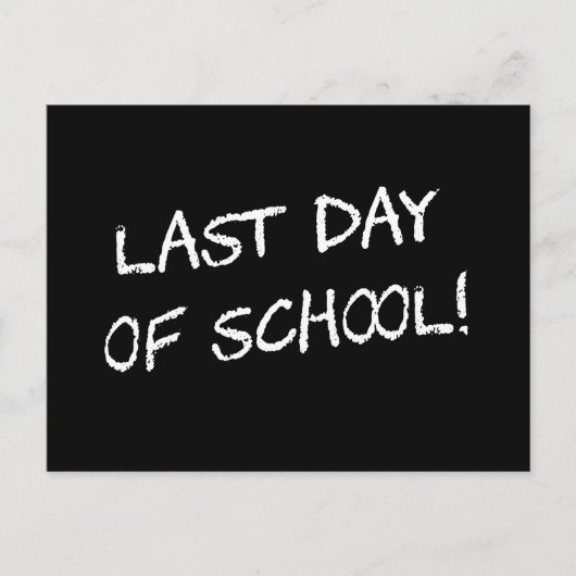 Laatste dag van de School Briefkaart (Voorkant)