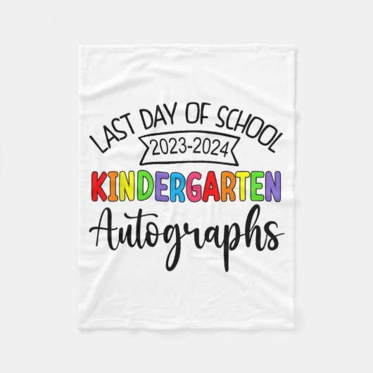 Laatste dag van de school handtekening kleuterscho fleece deken (Voorkant)