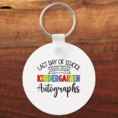 Laatste dag van de school handtekening kleuterscho sleutelhanger (Voorkant)