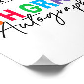 Laatste dag van de school handtekeningen 5e klas A Poster (Hoek)