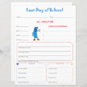 Laatste dag van de school interview Print (Voorkant / Achterkant)