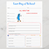 Laatste dag van de school interview Print (Voorkant)