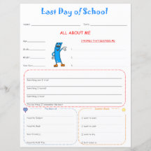 Laatste dag van de school interview Print