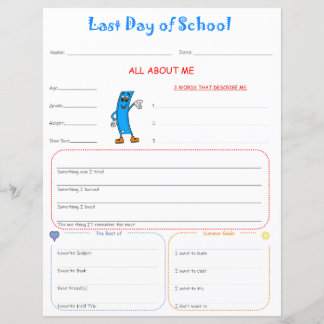 Laatste dag van de school interview Print