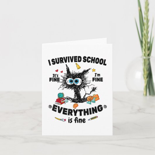Laatste dag van de school kaart (Voorkant)