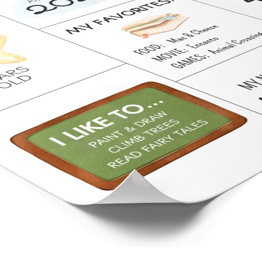 Laatste dag van de school kleuterschool teken poster (Hoek)