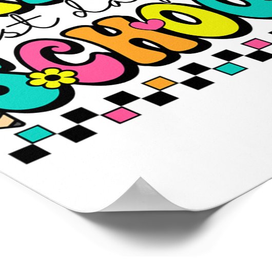 Laatste dag van de school leraar student Afstudere Poster (Hoek)