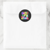 Laatste dag van de school leraar student Afstudere Ronde Sticker (Tas)