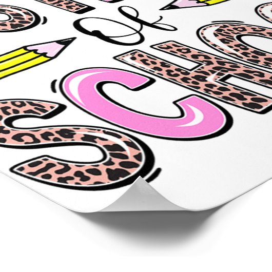 Laatste dag van de school Luipaard leraar Student  Poster (Hoek)