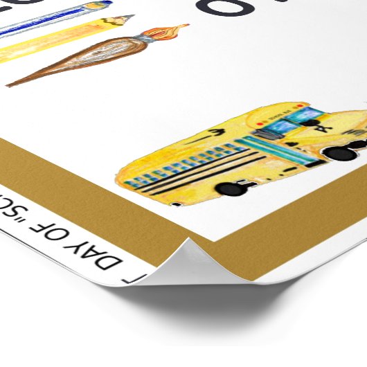 Laatste dag van de school Ouder Kind Student 10x8  Poster (Hoek)