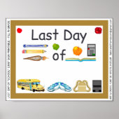 Laatste dag van de school Ouder Kind Student 10x8  Poster (Voorkant)