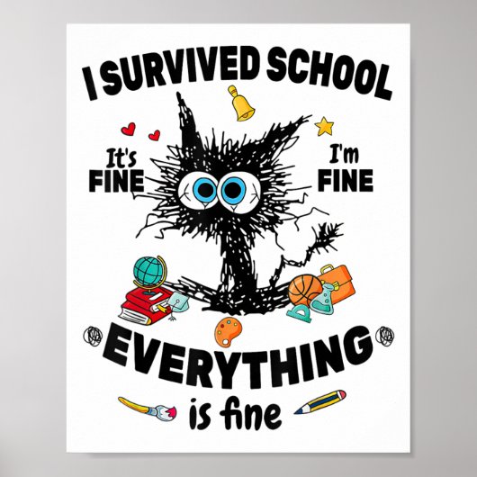 Laatste dag van de school poster (Voorkant)