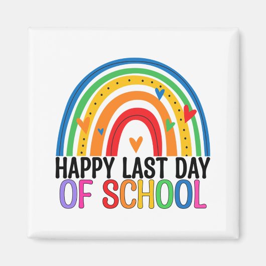 Laatste dag van de school Rainbow Leraar Student E Magneet (Voorkant)