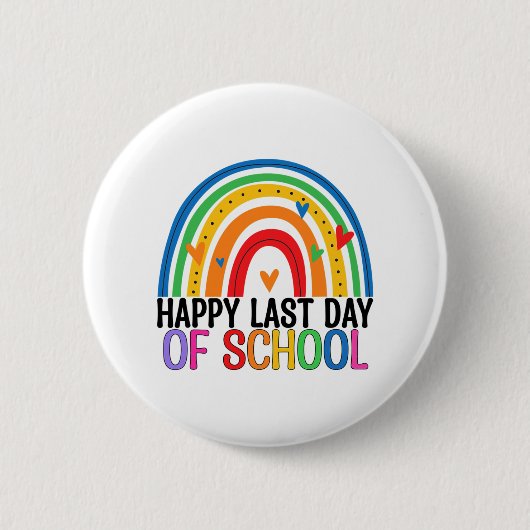 Laatste dag van de school Rainbow Leraar Student E Ronde Button 5,7 Cm (Voorkant)