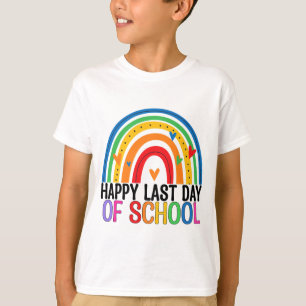 Laatste dag van de school Rainbow Leraar Student E T-shirt