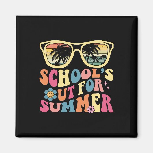 Laatste dag van de school Retro leraar school # 39 Magneet (Voorkant)