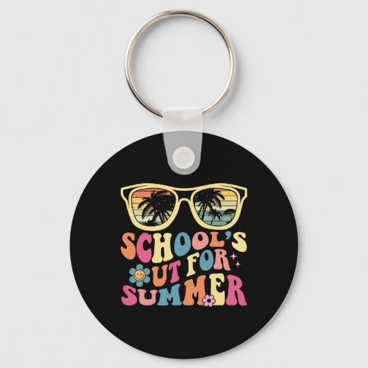 Laatste dag van de school Retro leraar school # 39 Sleutelhanger (Voorkant)