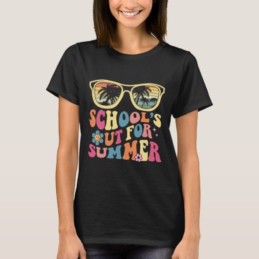 Laatste dag van de school Retro leraar school # 39 T-shirt (Voorkant)