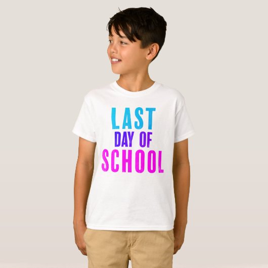 Laatste dag van de School T-shirt (Voorkant volledig)